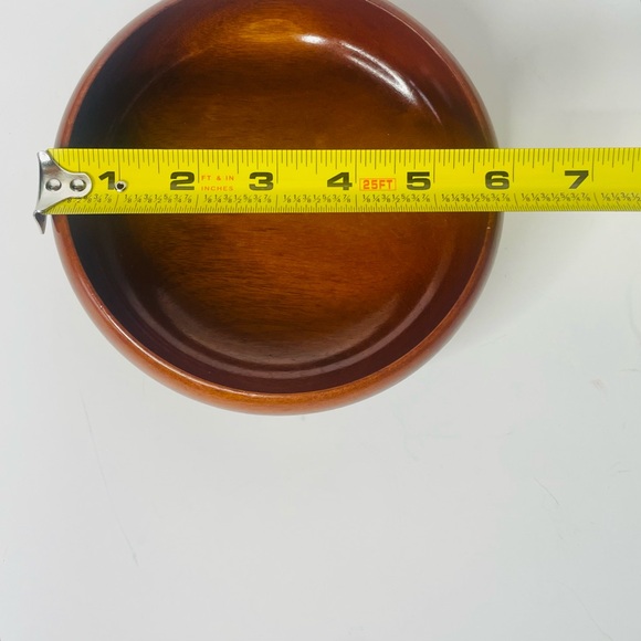 Vintage CaribCraft Solid Mahogany Handmade Haiti MCM Salad Bowl Set - Picture 9 of 10
